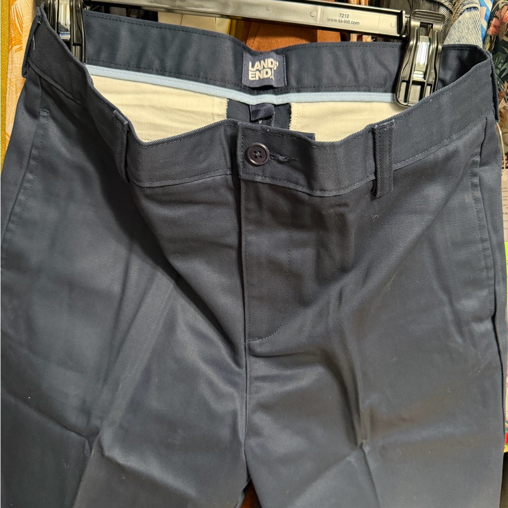 Lands' End Classic Navy uniform shorts - boys side 20H